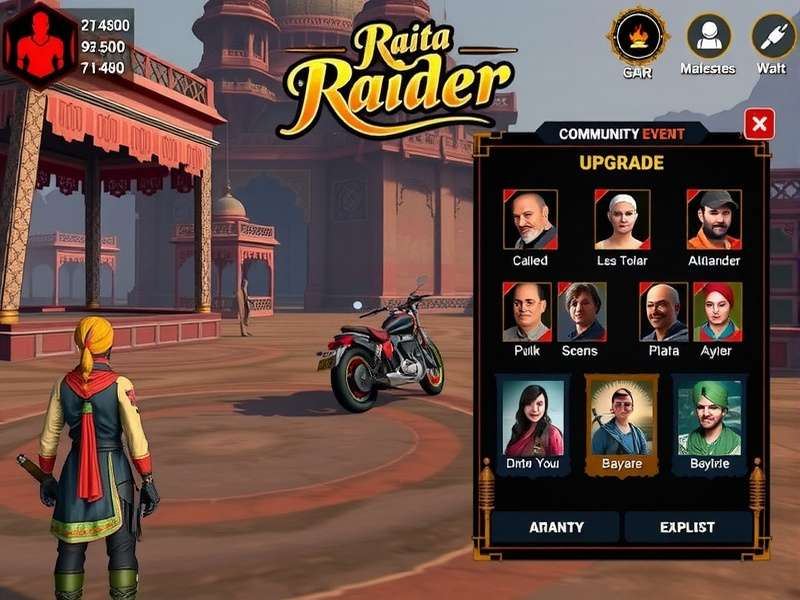 Raita Raider community event screenshot showing player interaction